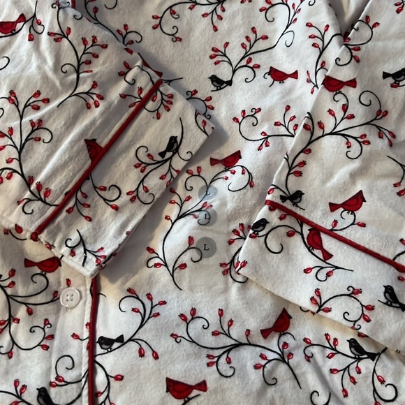 NEW-Northern Reflections Size L Birds Print Cozy Pajama Set - Picture 4 of 5